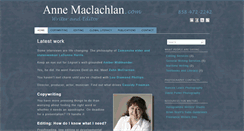 Desktop Screenshot of annemaclachlan.com