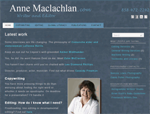 Tablet Screenshot of annemaclachlan.com